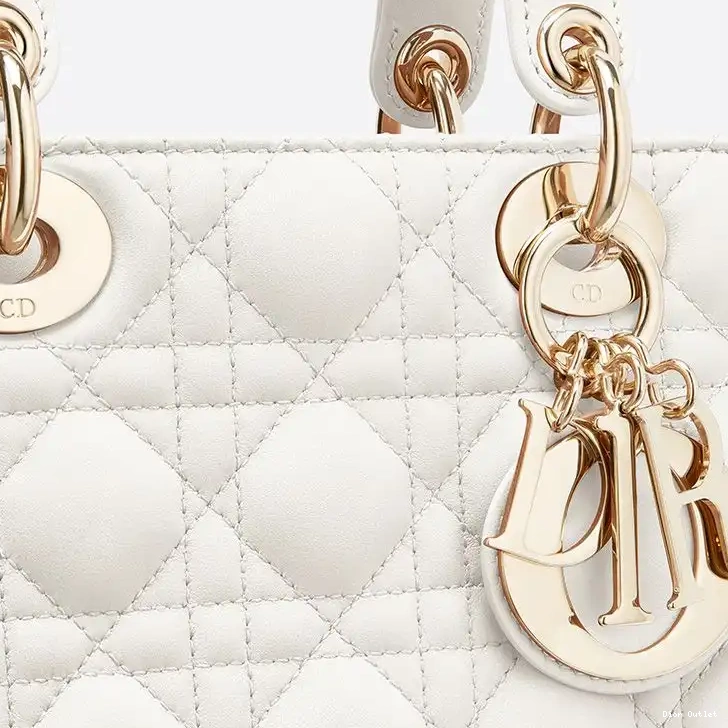 Dior Outlet White Cannage Lady ABCDior Bag Lambskin Dior My 0510